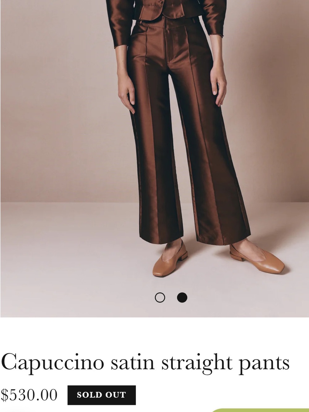 Destree Cappuccino Satin Straight Pants